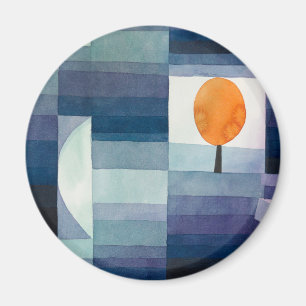 Paul Klee Harbinger of Autumn Blue Modern Abstract Magnet