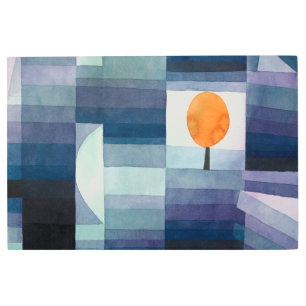 Paul Klee Harbinger of Autumn Blue Modern Abstract Metal Print