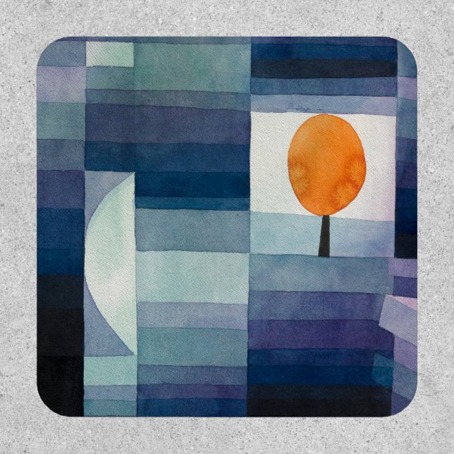 Paul Klee Harbinger of Autumn Blue Modern Abstract Patch (Front)