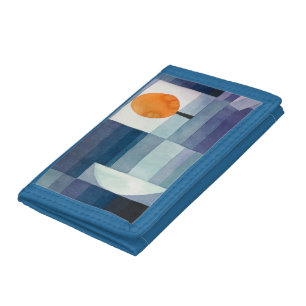 Paul Klee Harbinger of Autumn Blue Modern Abstract Tri-fold Wallet