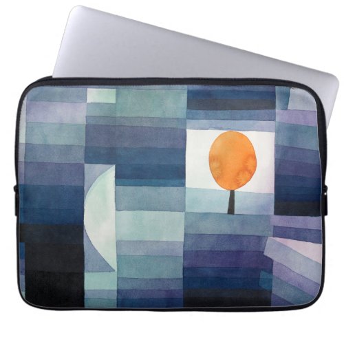 Paul Klee Harbinger of Autumn Vintage blue art  Laptop Sleeve