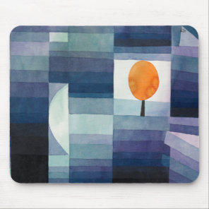 Paul Klee Harbinger of Autumn. Vintage blue art  Mouse Pad