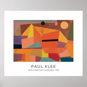 Paul Klee, Joyful Mountain Landscape - Fine Art Poster