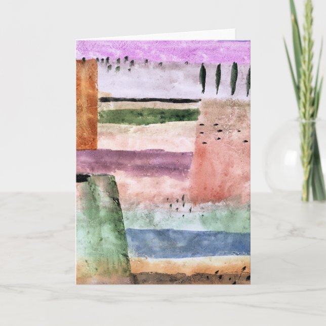 Paul Klee, Landscape with Poplars, Card (Front)