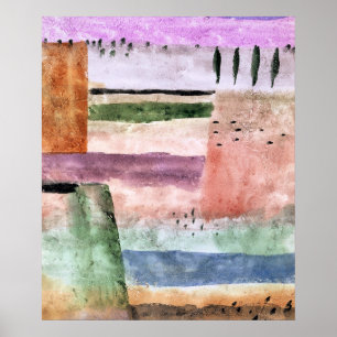 Paul Klee, Landscape with Poplars, Poster