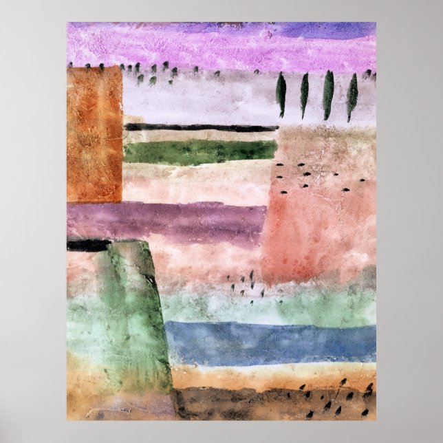 Paul Klee, Landscape with Poplars, Poster (Front)