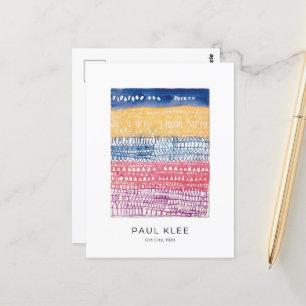 Paul Klee, Old City, Colorful Modern Abstract Art  Postcard