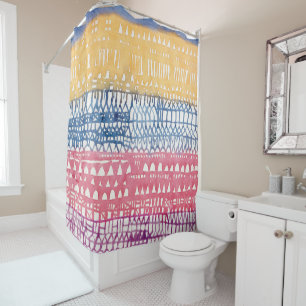 Paul Klee, Old City - Colorful Modern Fine Art Shower Curtain