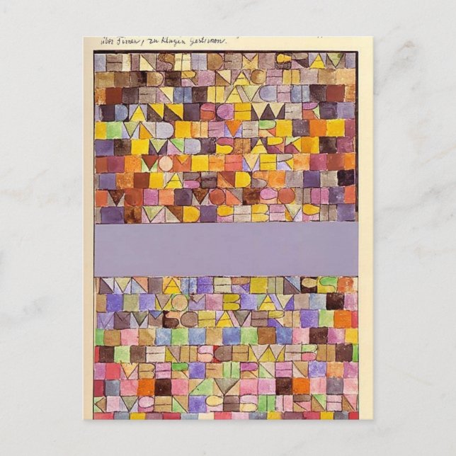 Paul Klee: Once Emerged from the Gray of Night Postcard (Front)