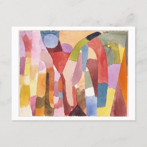 Paul Klee Painting Movement of Vaulted Chambers Postcard