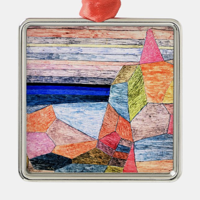 Paul Klee painting, Promontorio Ph. Metal Ornament (Front)