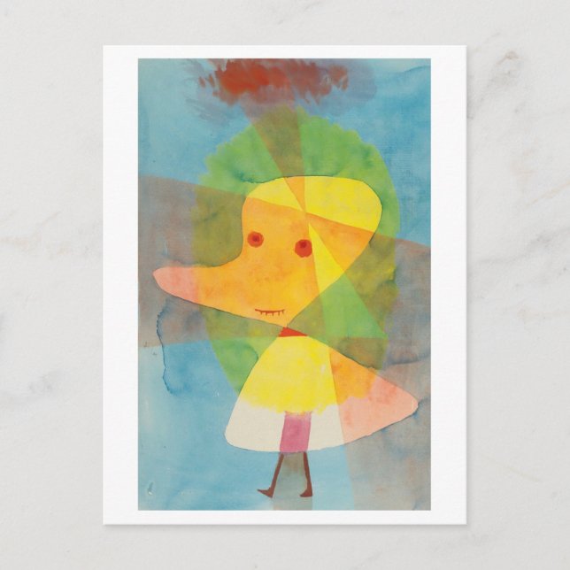 Paul Klee Painting: "Small Garden Ghost" 1929 Postcard (Front)