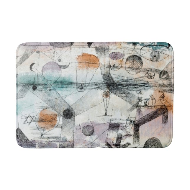 Paul Klee Plants Earth & Realm of the Air: Bauhaus Bath Mat (Front)