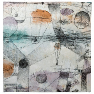 Paul Klee Plants Earth & Realm of the Air: Bauhaus Cloth Napkin