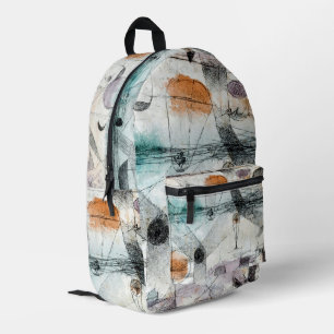 Paul Klee Plants Earth & Realm of the Air: Bauhaus Printed Backpack