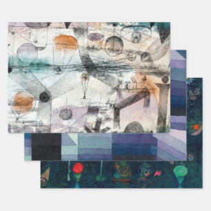 Paul Klee Plants Earth & Realm of the Air: Bauhaus Wrapping Paper Sheets