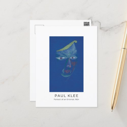 Paul Klee Portrait of an Oriental _ Abstract Art Postcard