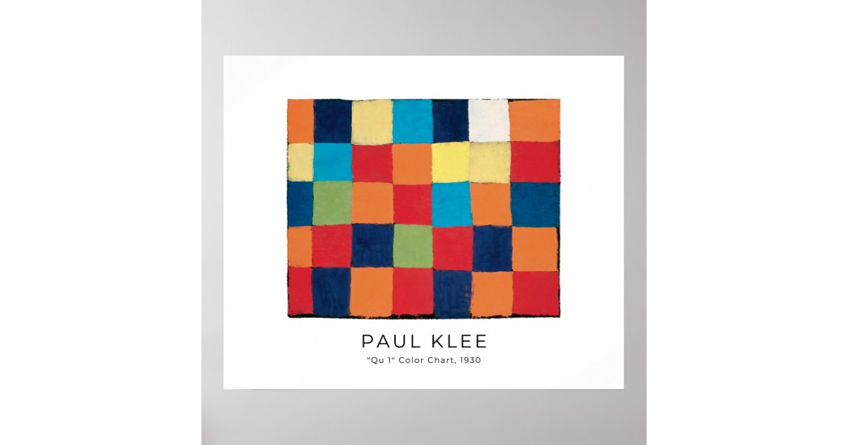 Paul Klee, Qu 1 Color Chart - Fine Art Poster