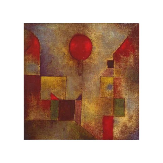Paul Klee Red Balloon Abstract Colorful Art  (Front)