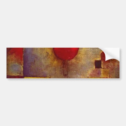 Paul Klee Red Balloon Abstract Colorful Art  Bumper Sticker
