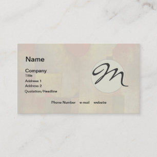 Paul Klee Red Balloon Abstract Colorful Art Business Card