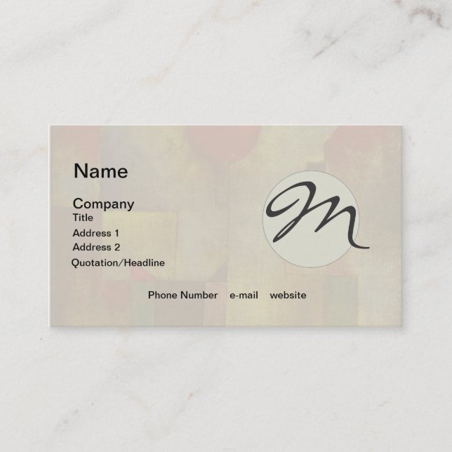 Paul Klee Red Balloon Abstract Colorful Art  Business Card (Front)