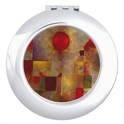 Paul Klee Red Balloon Abstract Colorful Art  Compact Mirror