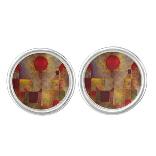 Paul Klee Red Balloon Abstract Colorful Art  Cufflinks