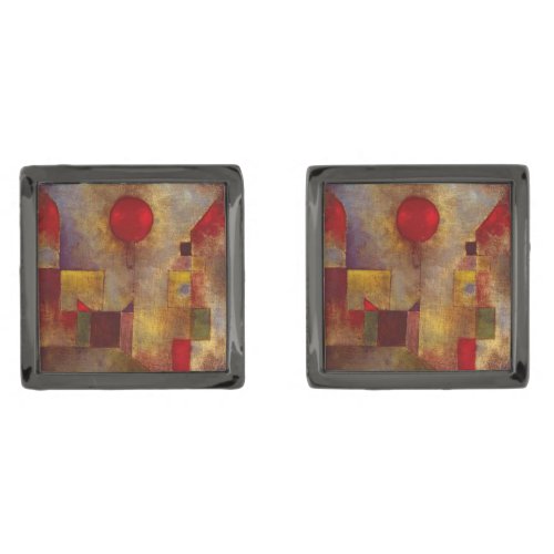 Paul Klee Red Balloon Abstract Colorful Art  Cufflinks