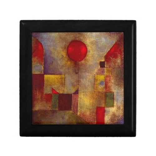 Paul Klee Red Balloon Abstract Colorful Art  Jewelry Box