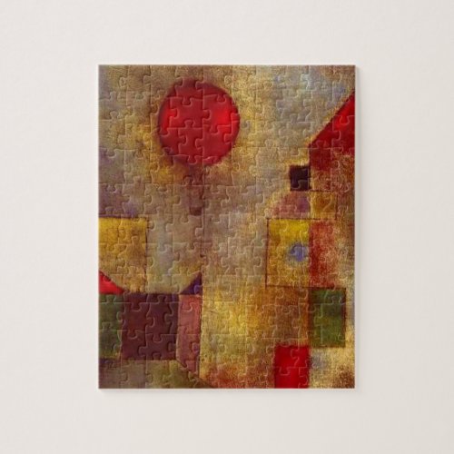 Paul Klee Red Balloon Abstract Colorful Art  Jigsaw Puzzle