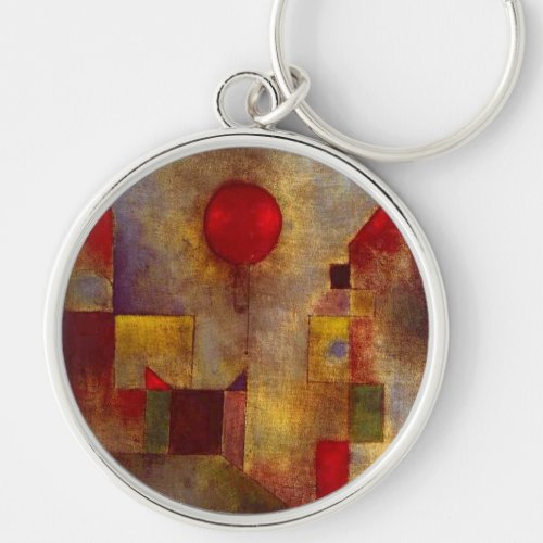 Paul Klee Red Balloon Abstract Colorful Art  Keychain