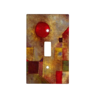 Paul Klee Red Balloon Abstract Colorful Art Light Switch Cover