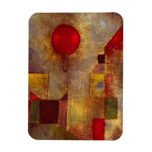 Paul Klee Red Balloon Abstract Colorful Art  Magnet (Vertical)