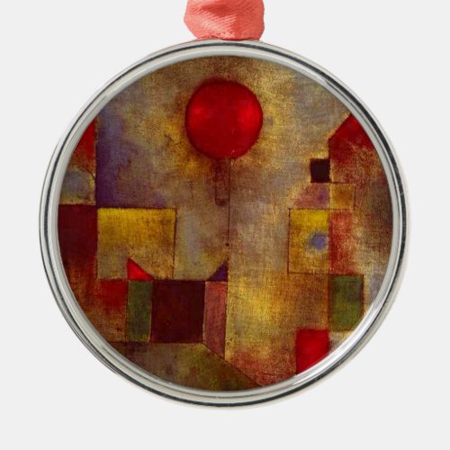 Paul Klee Red Balloon Abstract Colorful Art  Metal Ornament