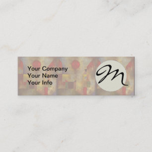 Paul Klee Red Balloon Abstract Colorful Art Mini Business Card
