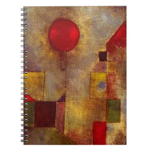 Paul Klee Red Balloon Abstract Colorful Art  Notebook