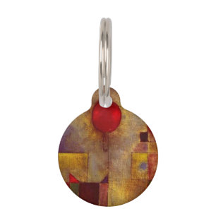 Paul Klee Red Balloon Abstract Colorful Art Pet Tag