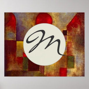 Paul Klee Red Balloon Abstract Colorful Art Poster