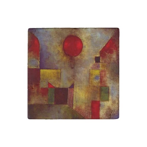 Paul Klee Red Balloon Abstract Colorful Art  Stone Magnet