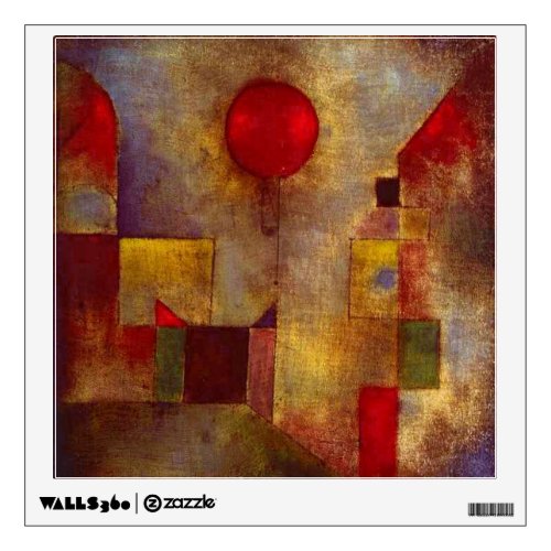 Paul Klee Red Balloon Abstract Colorful Art  Wall Decal