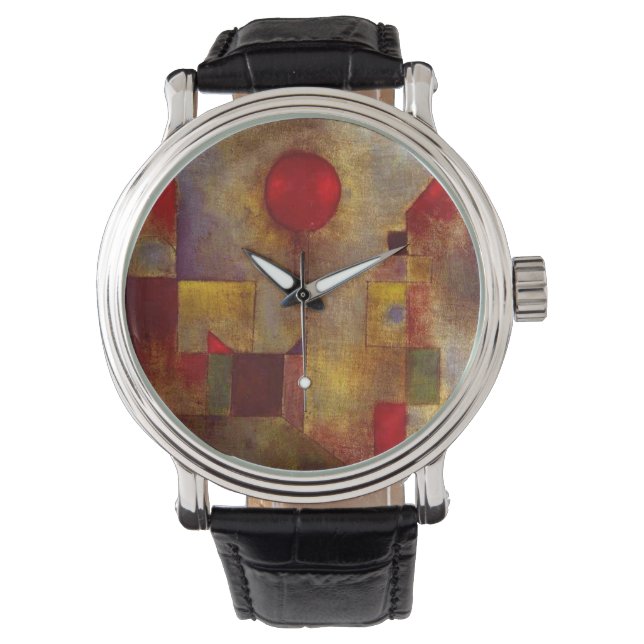 Paul Klee Red Balloon Abstract Colorful Art  Watch (Front)