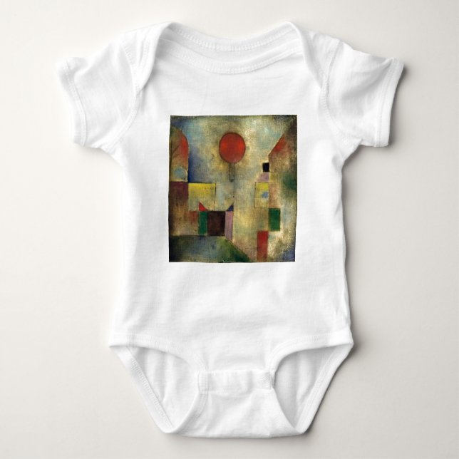 Paul Klee Red Balloon Baby Bodysuit (Front)