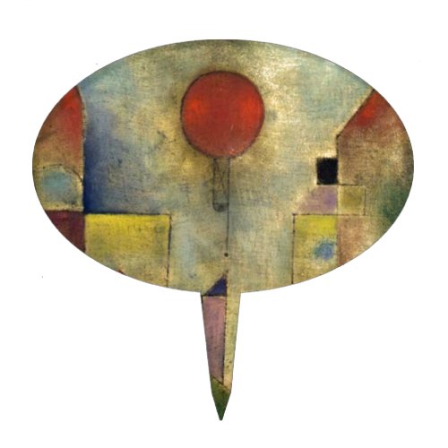 Paul Klee Red Balloon Cake Topper