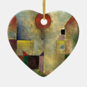 Paul Klee Red Balloon Ceramic Ornament