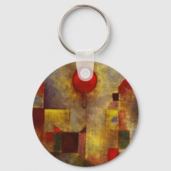 Paul Klee Red Balloon Key Chain by VintageSpot at Zazzle