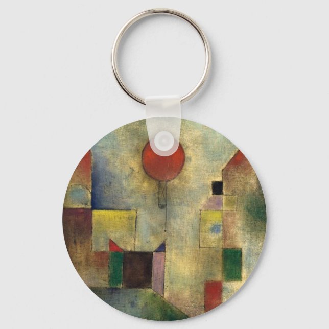 Paul Klee Red Balloon Keychain (Front)