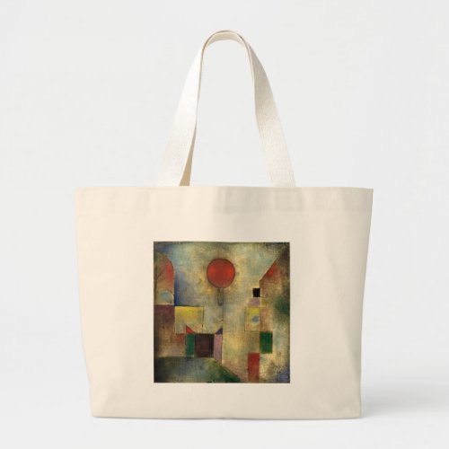 Paul Klee Red Balloon Large Tote Bag