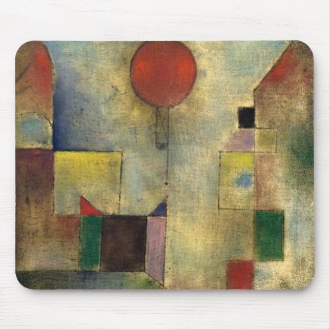 Paul Klee Red Balloon Mouse Pad (Front)