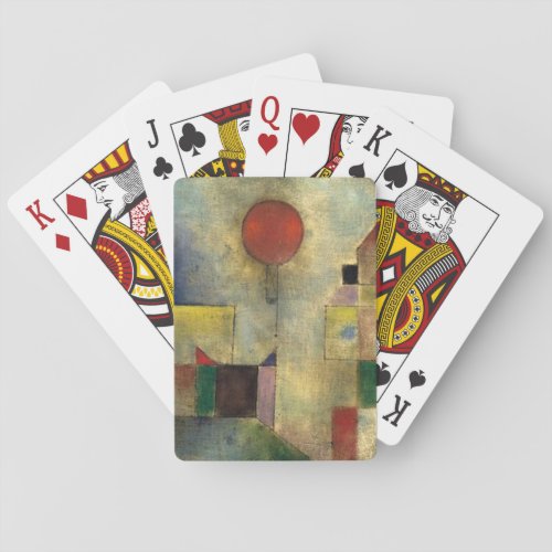 Paul Klee Red Balloon Poker Cards